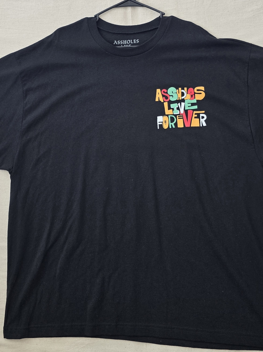 Assholes Live Forever Black Graphic Tee